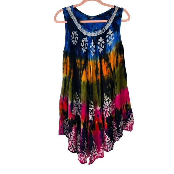 Tie-Dye Tunic Summer Dress - Picture 1 of 6